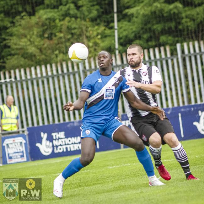 Alhagy Touray Sisay assisted with both goals for Haverfordwest County